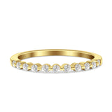Stapelbarer Diamant-Ehering für die halbe Ewigkeit, 14 Karat Gold, 0,23 ct