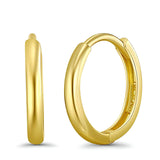 Runde Huggie-Ohrringe aus 14-karätigem Gelbgold – in 3 verschiedenen Größen erhältlich, das beste Geburtstagsgeschenk für Sie