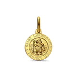 14K Yellow Gold St. Christopher Religious Pendant 13mmX13mm 1.4 grams