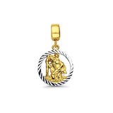 14K Yellow Gold Saint Christopher for Mix&Match Pendant 21mmX12mm 1.0 grams