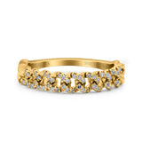 14 K Gold 0,19 ct rund 4 mm G SI Damen-Verlobungsring mit kubanischem Ewigkeitsdiamant