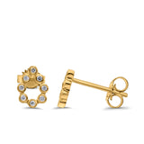 14K Gold .10ct 8mm Bezel Set Round Teardrop Pear Shape Diamond Engagement Wedding Earrings