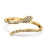 14 K Gold 0,10 ct rund 3 mm G SI Diamant Petite Dainty Snake Eternity Band Verlobungs-Ehering