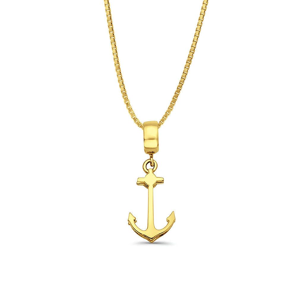 Gold Anchor Pendant