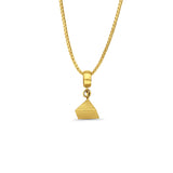 14K Yellow Gold Pyramid Charm for Mix&Match Pendant 17mmX7mm With 16 Inch To 22 Inch 1.0MM Width Box Chain Necklace