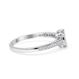 Halo Round Cluster Diamond Wedding Ring 10K Gold 0.15ct