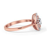 Diamant-Halo-Ring Milgrain, ovale Form, 10 Karat Gold, 0,28 ct