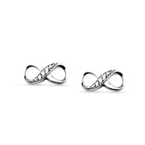 infinity stud earrings
