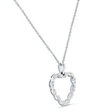 Herz-Halskette mit Diamant-Anhänger, 14 Karat Gold, 0,32 ct