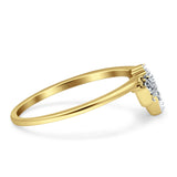 10 K Gold 0,03 ct runder 4 mm G SI gebogener stapelbarer Ewigkeits-Ehering-Diamant-Ehering