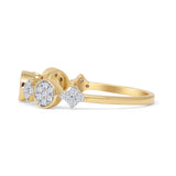 Half Eternity Stackable 0.24ct Natural Diamond Ring 14K Gold