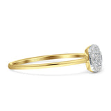 Kissendiamant-Wickelring mit offenem Ring aus 14-karätigem Gold, 0,13 ct
