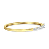 Diamant-Baguette-Ring Statement 14K Gold 0,10ct