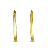 14K Tri Color Gold DC Hoop Earrings, Best Anniversary Birthday Gift for Her