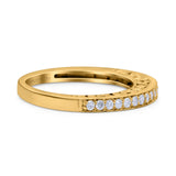 14K Gold 0.23ct Round 2mm G SI Ladies Eternity Diamond Engagement Wedding Band Ring