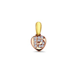 14K Tri Color Gold 15 Years Pendant 14mmX7mm With 16 Inch To 24 Inch 0.8MM Width Square Wheat Chain Necklace