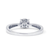 Halo Round Cluster Diamond Wedding Ring 10K Gold 0.20ct