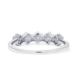 Art Deco Cluster Diamond Wedding Band 10K Gold 0.39ct