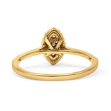 Perlen-Diamant-Cluster-Ring, 10 Karat Gold, 0,21 ct