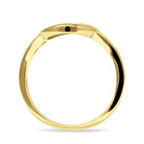 Ovaler Baum des Lebens-Ring mit gedrehtem Knoten, 14 Karat Gold