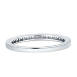 Diamond Half Eternity Wedding Ring Solid 14K Gold 0.13ct