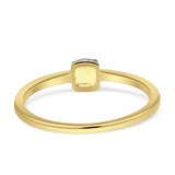 Diamond Cluster Ring Accent Square Statement 14K Gold 0.06ct