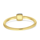 Diamant-Cluster-Ring, Akzent-Quadrat-Statement, 14 K Gold, 0,06 ct