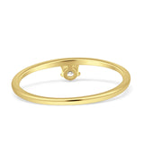 Diamant-Solitärring, rund, Statement, 14 K Gold, 0,10 ct