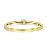 Minimalist Diamond Solitaire Ring 14K Gold 0.07ct