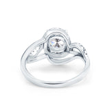 14K Gold Art Deco GIA Certified Round 6.5mm D VS1 1.01ct Lab Grown CVD Diamond Engagement Wedding Ring