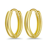 Runde Huggie-Ohrringe aus 14 Karat Weißgold und Gelbgold (10 mm), das beste Geschenk für Sie