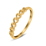14K Gold Einfacher Herz Ehering Verlobungsring (3mm)