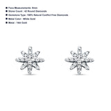Starburst Diamond Stud Earrings Trendy 14K Gold 0.24ct