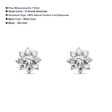 Diamant-Blumen-Ohrstecker, 14 K Gold, 0,54 ct