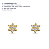 Minimalist Star Diamond Stud Earring 14K Gold 0.13ct