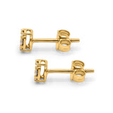 14K Gold .21ct 4.7mm G SI Diamond Engagement Wedding Flower Stud Earrings