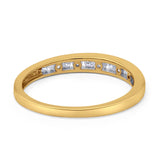 14 K Gold, 0,24 ct, rund, 3 mm, G SI-Diamant, Kanalfassung, halbe Ewigkeit, Verlobungs-Ehering