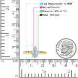 Diamant-Hamsa-Handring 14K Gold 0,11ct