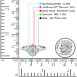 14K Gold Oval Vintage Accent 8mmx6mm D VS2 GIA Certified 1.01ct Lab Grown CVD Diamond Engagement Wedding Ring