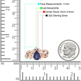 Zweiteiliger Birnen-Tropfen-Lab-Alexandrit-Brautring aus 925er Sterlingsilber