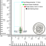 Marquise-Solitär-Verlobungsring 5 x 10 natürlicher grüner Amethyst-Prasiolit aus 925er Sterlingsilber