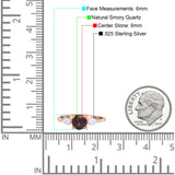 Drei-Stein-runder natürlicher Schokoladen-Rauchquarz-Trio-Ring mit zwei Drachen-CZ-Trio-Ringen aus 925er-Sterlingsilber