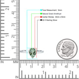 Tropfenförmiger Birnen-versteckter Halo-Verlobungsring aus natürlichem grünen Amethyst