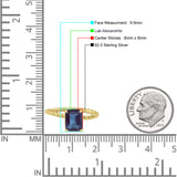 Hidden Halo Twisted Rope Emerald Cut Lab Alexandrite Engagement Ring