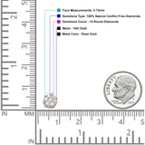 Ohrstecker aus massivem 14-Karat-Gold, 5,75 mm, runde Blumencluster-Diamant-Ohrstecker, Schraubverschluss