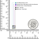 Ohrstecker aus 14-karätigem massivem Gelbgold mit rundem Diamant