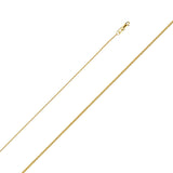 14K Yellow Gold Fish Pendant 23mmX14mm With 16 Inch To 24 Inch 0.9MM Width Wheat Chain Necklace