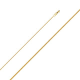 14K Yellow Gold CZ Enamel Boy Pendant 21mmX15mm With 16 Inch To 24 Inch 1.1MM Width Wheat Chain Necklace
