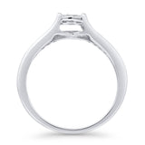Diamond Halo Ring Solitaire Round 14K Gold 0.34ct