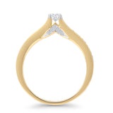 Solitaire 0.25ct Natural Diamond Round Engagement Ring 14K Gold